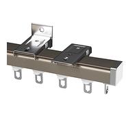 Système de rail de rideau de plafond en alliage d'aluminium robuste à une seule voie pour montage mural/plafond, séparateur de pièce, idéal pour le salon et la chambre à coucher