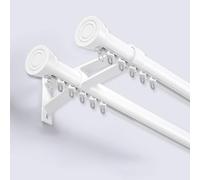 Système de rail de rideau de plafond en aluminium de 4,5 m, silencieux, robuste, avec rouleaux silencieux, idéal pour les séparateurs de pièce, rails de rideaux blancs