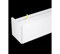 Système de rail de rideau de plafond en métal - 4,6 m de long pour fenêtre, brise-vue - Idéal pour balcon, salle de bain, salon - cantonnière blanche de 460 cm de long