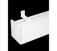 Système de rail de rideau de plafond en métal pour fenêtre - Tringle à rideau d'intimité pour balcon, salle de bain, salon - Séparateur de pièce blanc avec cantonnière (400 cm)