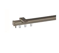 Système de rail de rideau de plafond flexible en aluminium - Séparateur de pièce coulissant droit, rail en métal pour usage hospitalier et domestique, couleur champagne - Installation facile