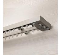 Système de rail de rideau de plafond robuste, 1 à 5 m, réglable, double rail pour rideaux lisses, idéal pour la maison, le bureau et les espaces événementiels