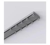 Système de rail de rideau de plafond robuste de 7,9 m à double rail en aluminium pour séparateur de pièce, camping-car, salon, hôpital, chambre (couleur : gris)