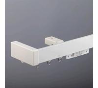 Système de rail de rideau de plafond - Séparateur de pièce en aluminium noir/blanc pour plus d'intimité, idéal pour le salon, la douche, l'hôpital - Rail réglable de 4,8 m