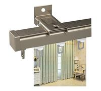 Système de rail de rideau en aluminium personnalisable - Tringle carrée - Installation facile - Support de plafond antirouille - Idéal pour la décoration de la maison - Solution de rideau polyvalente