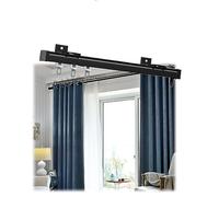 Système de rail de rideau en aluminium robuste avec rouleaux silencieux, montage au plafond pour baies vitrées, caravanes, remorques, cloisons de séparation