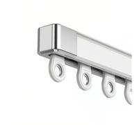 Système de rail de rideau en aluminium robuste de 1 m - Kit complet de montage au plafond pour rideaux modernes - Glissement facile à la main - Finition blanche
