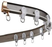 Système de rail de rideau en aluminium, tringle à rideau flexible et pliable pour séparation de pièce de plafond pour salle de bain/baie vitrée/balcon, 1 2 3 4 5 6 7 8 9 10 m de long (couleur : suppor