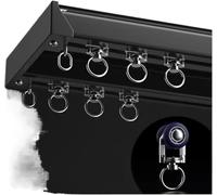 Système de rail de rideau flexible de 3 à 10 m - Double rail coulissant de séparation de pièce, tringle robuste montée au plafond pour une installation facile et des solutions élégantes de décoration