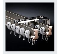 Système de rail de rideau flexible et robuste - Double tringle pliable pour séparateur de pièce, rideaux d'intimité, lits superposés, douches, camping-cars et hôpitaux - Fixation murale 1,8 m de long