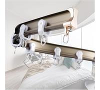 Système de rail de rideau flexible - Séparateur de pièce réglable pour douche/balcon/clinique Fixation au plafond/mur 5,5 m - Solution polyvalente et durable pour n'importe quelle pièce