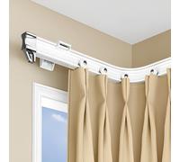 Système de rail de rideau incurvé flexible pour montage mural ou plafond Idéal pour les camping-cars et les cloisons de séparation de pièce Longueur 4 m Installation facile