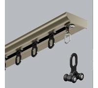 Système de rail de rideau monté en g - Séparateur de pièce réglable pour plus d'intimité - Installation facile - Rideaux lisses - Idéal pour la maison, le bureau et les espaces événementiels