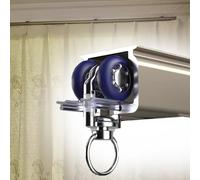 Système de rail de rideau réglable avec rouleaux de crochet pour un glissement fluide, parfait pour les séparateurs de pièce et l'intimité de la chambre à coucher, améliorez votre espace en toute