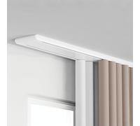 Système de rail de rideau robuste - Tringle réglable en aluminium pour montage au plafond, double rail pour camping-car, salon, hôpital, chambre à coucher