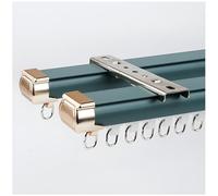Système de rail double en aluminium - Fixation murale/plafond pour salon, chambre à coucher et douche - 1,6 m (5,2 ft) bleu - Facile à installer et à installer
