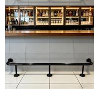 Système de rail en acier inoxydable - Supports de montage mural et au sol - Repose-pieds confortable pour bars et tavernes à la maison
