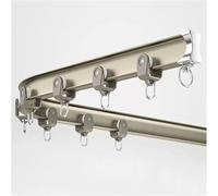 Système de rail flexible de 1 m, barre de séparation flexible au plafond/mur, pour douche, hôtel, camping-car, baie vitrée, design en aluminium