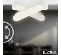 Système De Rail Luxtrail Led Tracklight,Blanc Chaud,Pivotant,Accessoires,Led Spot,Spot Projecteur,Spot De Plafond,Lampes,Plafonnier,Plafonnier,130mm,Blanc