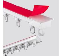 Système de rail mural et de plafond auto-adhésif, 0,4 m à 4,8 m, facile à installer, design non flexible, idéal pour la décoration de la maison et les présentoirs d'art, et solution de montage