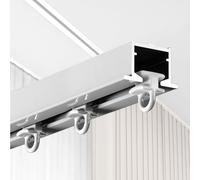 Système de rail pour rideaux, rail de plafond en aluminium pour rideaux - Rail coulissant encastré pour balcon, séparateur d'intimité, kit complet (8,5 m/27,8 pi) - Idéal pour une installati