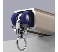 Système de rail pour rideaux, rail de plafond robuste en aluminium, rail droit de 450 cm pour rideaux lourds et séparateurs de pièce, idéal pour un usage domestique et commercial, solution d