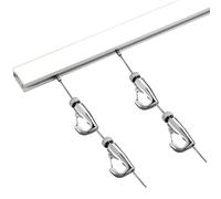 Système de rail pour tableaux, Kit de système suspension for tableaux Rail 2 à 7 pieds Cordon 10(4ft(122cm)rail,9ft(274cm)Cord)
