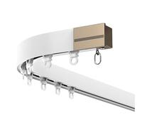 Système de rail réglable en alliage d'aluminium flexible pour cloisons de séparation de pièce - Polyvalent 300 cm (2 x 150 cm) pour chambre, bureau et utilisation domestique - Solution murale blanche