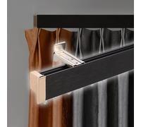 Système de rails cachés pour rideaux occultants, rail coulissant mural avec support, coulissant décoratif pour porte, 3 m, idéal pour les bureaux et la maison