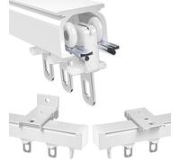 Système de rails coulissants en métal robuste pour plafond et mur de chambre à coucher, fenêtres, portes de terrasse, séparateurs de pièce et rideaux de douche, rouleau lisse O tion