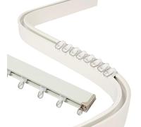 Système de rails de rideau de plafond incurvés et pliables robustes pour douche et séparateur de pièce en aluminium finition dorée 1,5 m
