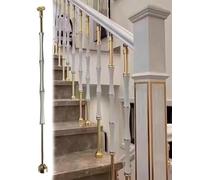 Système de rampe d'escalier horizontal moderne en métal, kit de balustres d'installation facile à monter soi-même pour la sécurité et le style des escaliers intérieurs