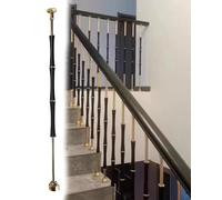 Système de rampe d'escalier horizontal moderne en métal, kit de balustres d'installation facile à monter soi-même pour la sécurité et le style des escaliers intérieurs
