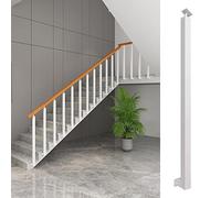 Système de rampe d'escalier réglable intérieur/extérieur, blanc, montage latéral avec pilier et vis balustre pour la sécurité de la terrasse et du porche