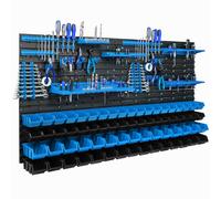 Système de rangement Étagère enfichable murale pour Porte-outils Boîtes Bleu Mix