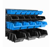 Système de rangement étagère Murale Boîtes empilables Bleu 10 Tailles XXL