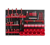 Système de rangement mural à outils, 1152 x 780 mm, porte-outils, boîtes empilables avec panneau perforé, étagère murale, tableau à outils