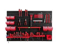 Système de rangement mural - Mur à outils de qualité supérieure - 1152 x 780 mm - Porte-outils empilables avec panneau perforé - Étagère murale d'atelier