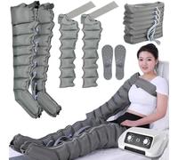 Système de récupération à 8 cavités - Bottes de compression - Drainage lymphatique - Appareil de pression pneumatique pour la douleur et la circulation des jambes enflées, œdème, soulagement