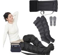 Système de récupération des jambes - Masseur de drainage lymphatique - Massage à compression dynamique - Machine de massage électrique de compression d'air pour la douleur et la circulation - 6