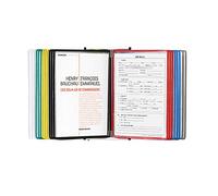 Système de référence de bureau petit, pour un usage quotidien, unité d'exposition de bureau durable, 20 panneaux double face, plusieurs couleurs disponibles, peut contenir du papier A4 (2130 cm