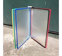 Système de référence de bureau, petite unité d'affichage de bureau durable et durable, 5 panneaux double face, supports d'exposition de catalogue conçus pour afficher des documents au format A4