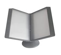 Système de référence de bureau, unité d'organisation de fichiers idéale pour le bureau, 10 poches de vitrine, capacité de 20 feuilles, support de dossier réglable à rabat, pour bureau, atelier