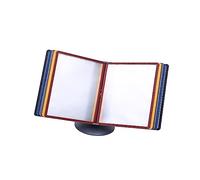 Système de référence de bureau, unité d'organisation de fichiers idéale pour le bureau, 10 poches de vitrine, capacité de 20 feuilles, support de dossier réglable à rabat, pour bureau, atelier