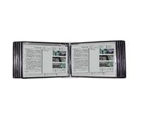 Système de référence mural durable, organisateur 10 poches, présentoir catalogue for le bureau et la maison, dossiers métalliques en mode paysage(Black)