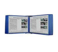 Système de référence mural durable, organisateur 10 poches, présentoir catalogue for le bureau et la maison, dossiers métalliques en mode paysage(Blue)