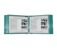 Système de référence mural durable, organisateur 10 poches, présentoir catalogue for le bureau et la maison, dossiers métalliques en mode paysage(Green)