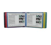 Système de référence mural durable, organisateur 10 poches, présentoir catalogue for le bureau et la maison, dossiers métalliques en mode paysage(Multi-colored)