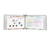 Système de référence mural Durable, organisateur 5 poches, présentoir catalogue for le bureau et la maison, dossiers métalliques, Mode paysage(Gray)