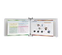 Système de référence mural Durable, organisateur 5 poches, présentoir catalogue for le bureau et la maison, dossiers métalliques, Mode paysage(White)